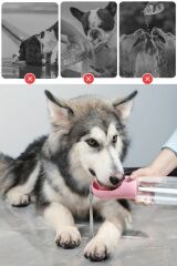 2'si 1 Arada Taşınabilir Köpek Su Şişesi ve Mama Kabı