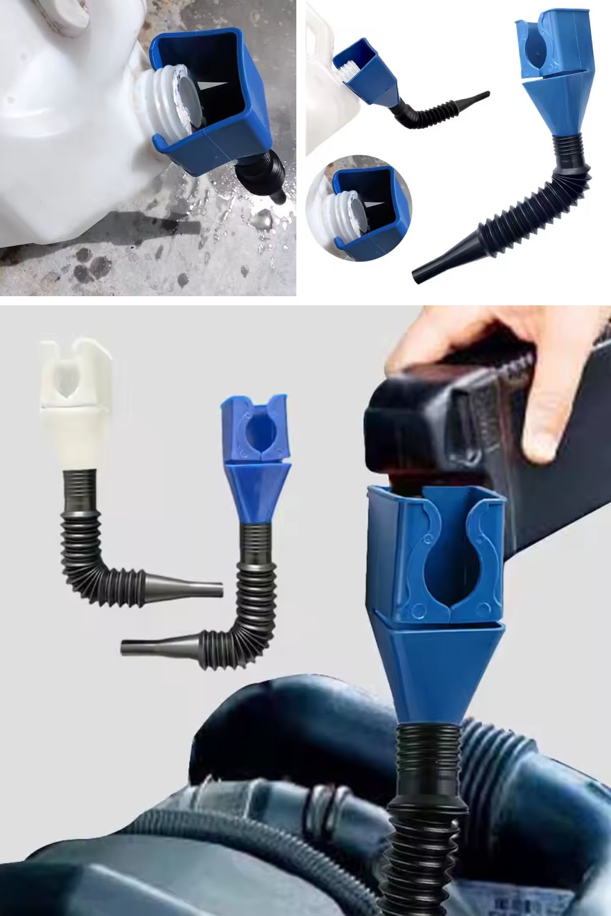 Katlanabilir Plastik Motor Yağ Hunisi - Araba ve Motosikletler İçin Pratik Çözüm