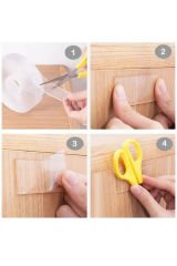 Yeniden Kullanılabilir Ultra Güçlü Çift Taraflı Şeffaf Su Geçirmez Yapışkan Nano Bant 2 MT * 3CM
