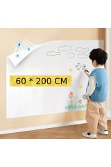 Yazılabilir ve Silinebilir Duvar Stickerı - 60x200 cm Taşınabilir Yazı Tahtası