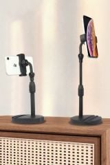 Siyah Plastik Masaüstü Tablet ve Telefon Tutucu Stand
