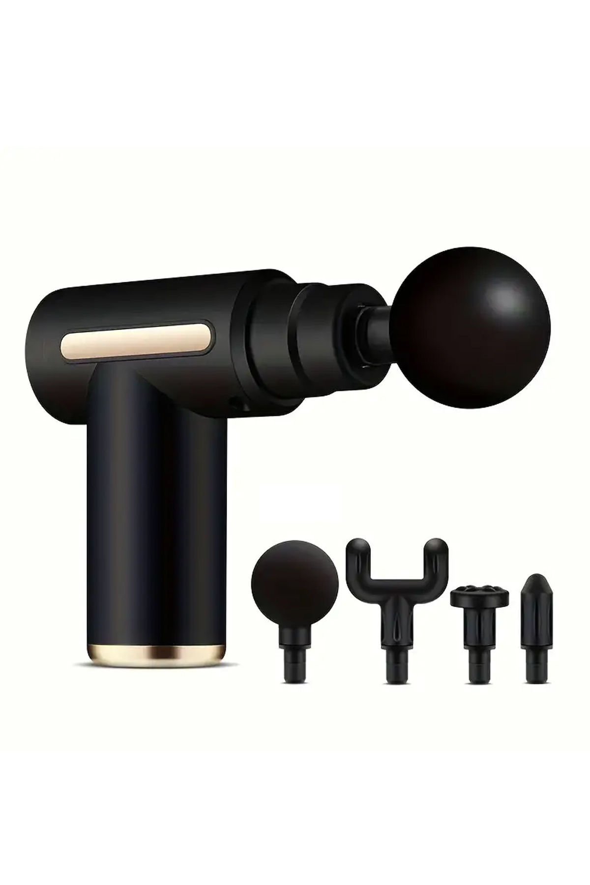 4-in-1 Taşınabilir Masaj Tabancası, 4 Değiştirilebilir Başlık, USB Şarj, Süper Sessiz Fırçasız Motor, Fitness ve Rahatlama İçin İdeal