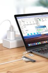 Mac Uyumlu Ultra İnce 4 Port'lu Bağlantı İstasyonu USB Bölücü TYPE-C tipi Çoklu Arayüz Adaptörü Multi Usb Çoklayıcı