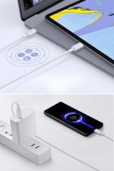 Apple Hasır Örgü Hızlı Şarj Kablosu (1m) iPhone 15/15 Pro Type-C to Type-C