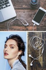 ''iPhone Uyumlu, Pop-Up Özellikli, Yumuşak Silikon Kulak Uçları ve Kontrol Tuşlu Kulaklık