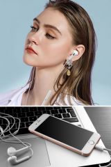 ''iPhone Uyumlu, Pop-Up Özellikli, Yumuşak Silikon Kulak Uçları ve Kontrol Tuşlu Kulaklık