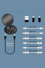 5'i 1 Arada Seyahat Kablo Seti, 60W Destekli USB Type-C Şarj Kutusu