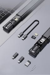 60W Hızlı Şarj ve Veri Aktarımı için Kompakt Bas-Aç Kablo Seti: Type-C, iPhone ve Micro USB Uyumlu