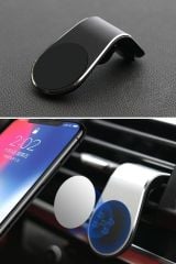 Mandallı Mıknatıslı Havalanndırma Izgarasına Takılabilen Oto Araç Içi Manyetik Telefon Tutucu