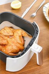 200 Adet Air Fryer Pişirme Kağıdı Tek Kullanımlık Pişirme Kağıdı Delikli Kare Model