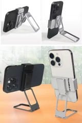 Tüm Telefon Modelleriyle Uyumlu 360 Derece Dönen Metal Telefon Standı ve Braketi