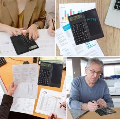 6 İnç Silinebilir LCD Yazma Tableti ile Ultra İnce Bilimsel Hesap Makinesi Matematik Fizik Geometri Bilimsel Hesap Makinesi