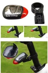 Solar Enerjili Usb Ile Şarj Edilebilir Ledli Bisiklet Arka Feneri