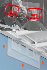 4 Adet Şeffaf Kendinden Yapışkanlı Raf Destek Pimleri - Mutfak & Banyo Dolapları için Dayanıklı Plastik Duvar Askıları