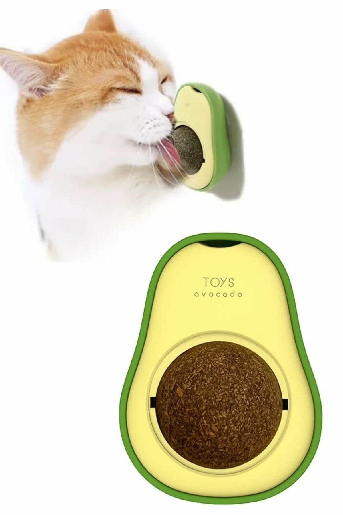Avokado Model Yapışkanlı Kedi Oyuncağı Yenilebilir Kedi Nanesi Otu