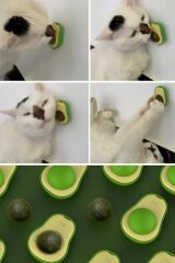 Avokado Model Yapışkanlı Kedi Oyuncağı Yenilebilir Kedi Nanesi Otu
