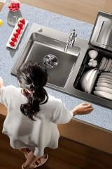 1 Rulo Gümüş Yapışkanlı Folyo Kaplama 2 MT Mutfak, Banyo Dolabı Kaplama Su ve Yağ Geçirmez
