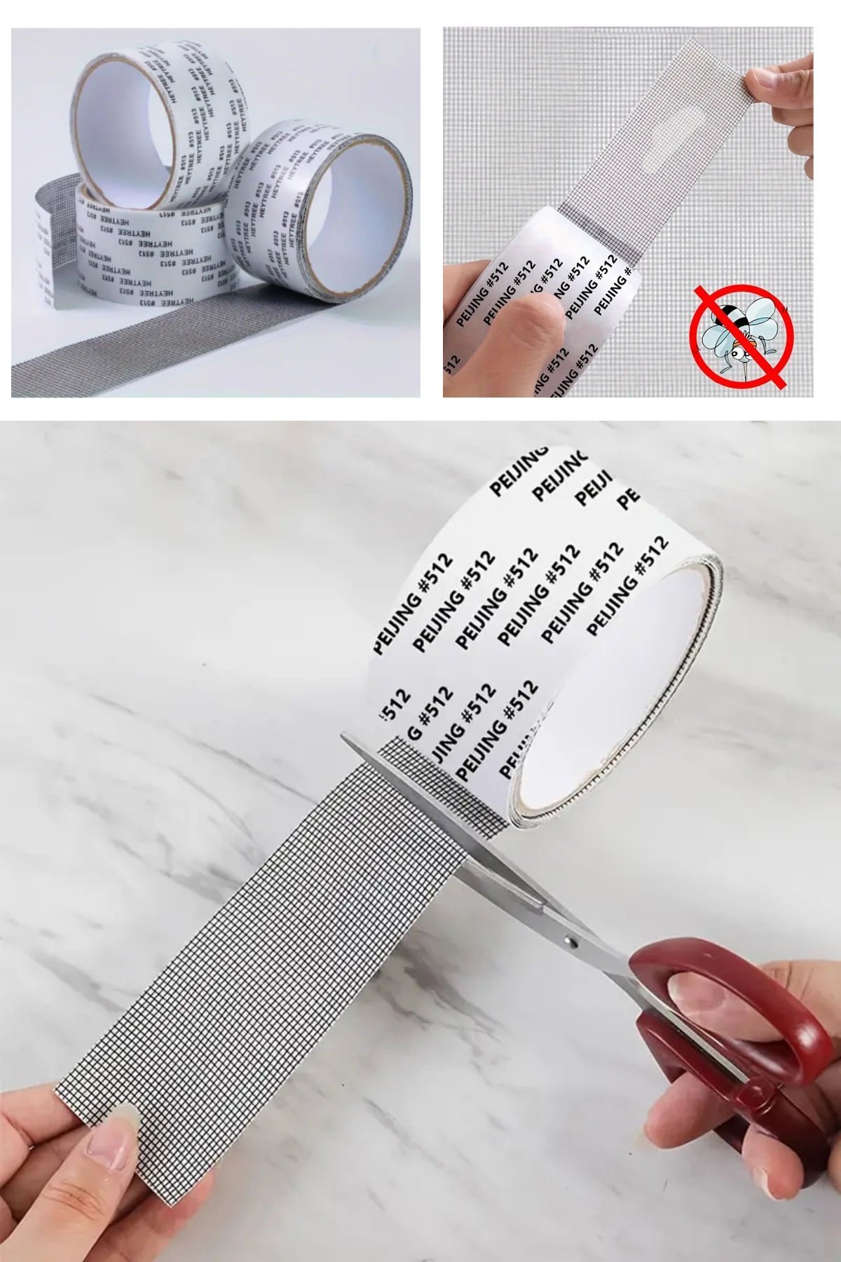 Güçlü Yapışkanlı Sineklik Tamir Bandı, Sinek Önleyici Yama Bandı 2 mt x 5 cm
