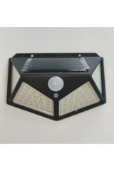 Hareket Sensörlü 100 LED'li Güneş Enerjili Kablosuz Dış Mekan Duvar Lambası