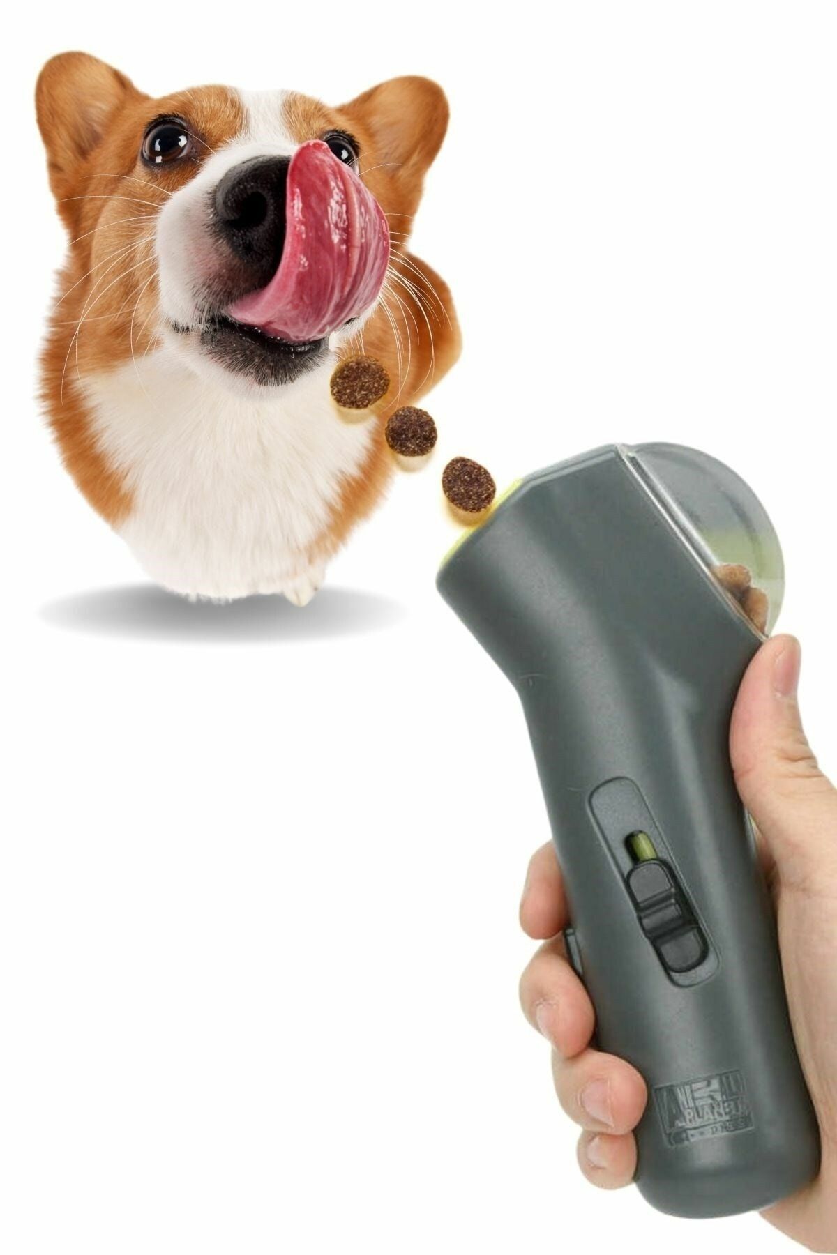 Otomatik Ödül Fırlatıcısı Köpek Eğitici Mama Atıcı Egzersiz Oyun Tabancası