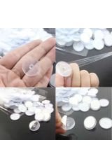 20 Adet Güçlü Yapışkanlı 3 cm Çapında Şeffaf Yuvarlak Diskler