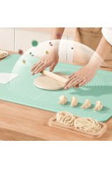 1 adet Premium Silikon Hamur Yoğurma Matı - Kalın, Yapışmaz, 40*50 CM Kaymaz ve Yapışmaz Yüzey