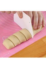 1 adet Premium Silikon Hamur Yoğurma Matı - Kalın, Yapışmaz, 40*50 CM Kaymaz ve Yapışmaz Yüzey