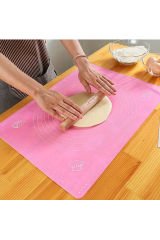 1 adet Premium Silikon Hamur Yoğurma Matı - Kalın, Yapışmaz, 40*50 CM Kaymaz ve Yapışmaz Yüzey