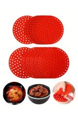 Renkli, Yıkanabilir ve Isıya Dayanıklı Silikon Pişirme Matı – 23 cm Airfryer ve Fırın Kullanımı için İdeal!