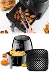 Renkli Isıya Dayanıklı Yıkanılabilir Silikon Fırın Ve Airfryer Kare Pişirme Matı 21,5 Cm