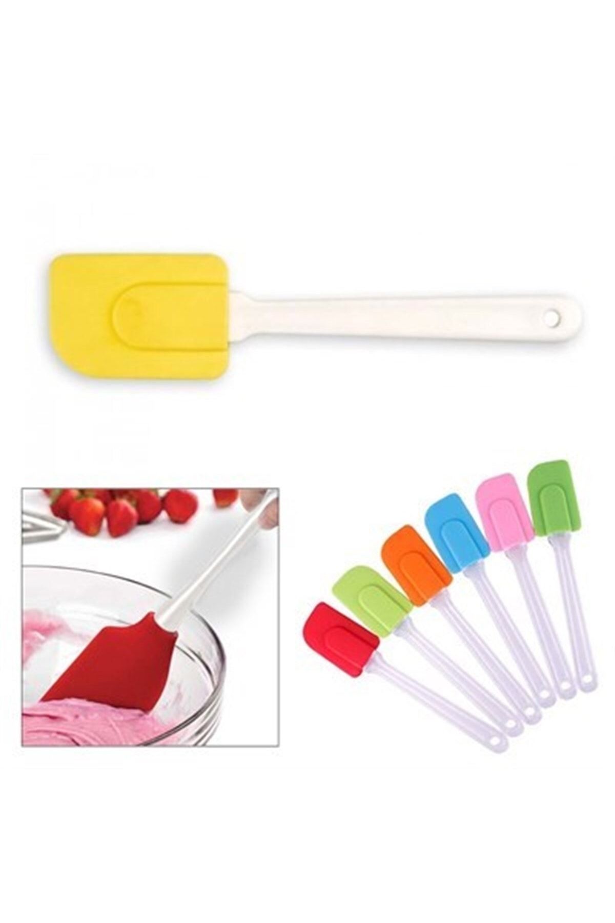 Dekoratif Renkli Silikon Spatula Pratik Sevimli Spatula Kaşık