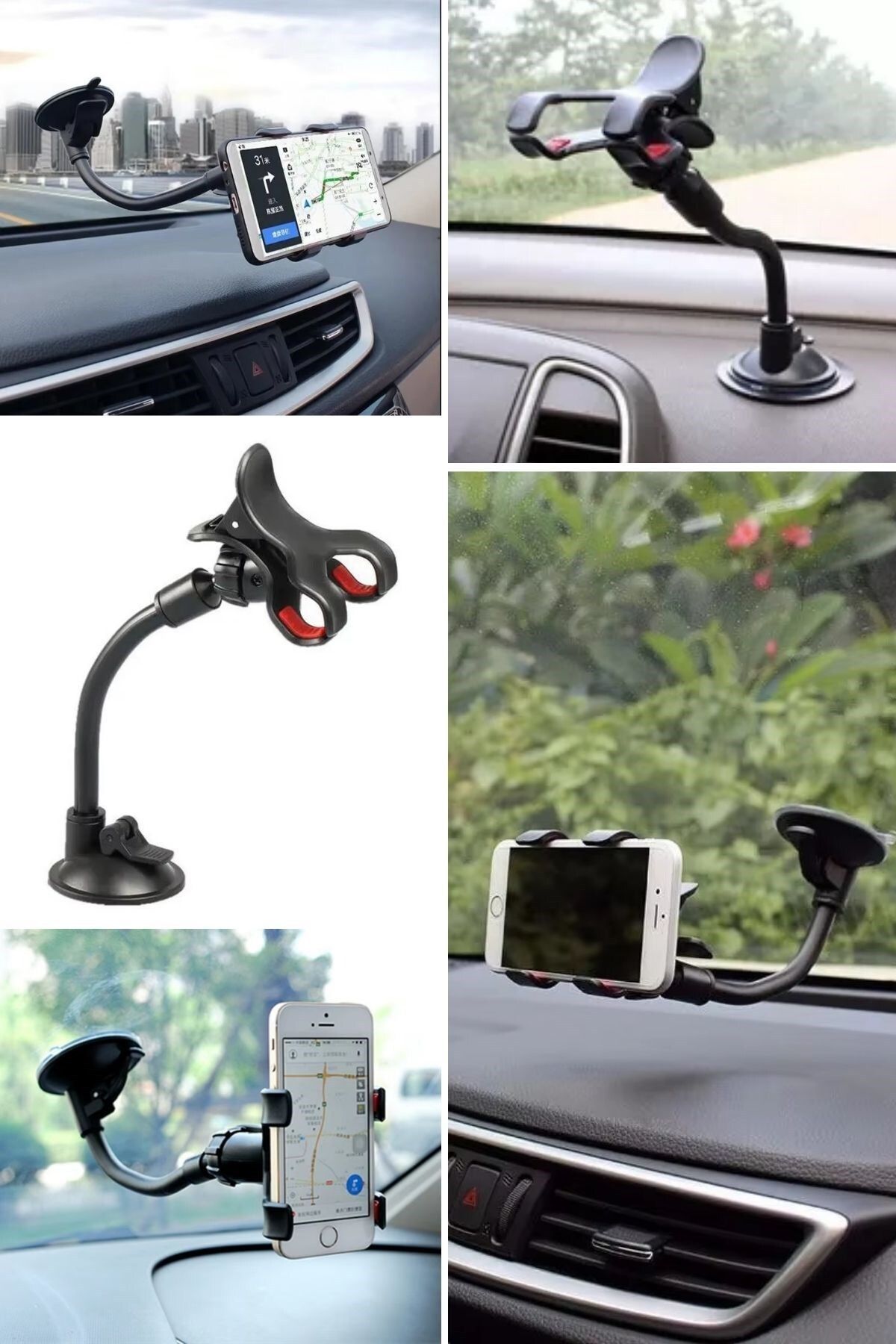 360° Dönen Güçlü Vakumlu Akrobat Oto Telefon Tutucu - Tüm Modeller İçin