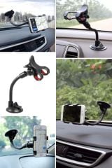 360° Dönen Güçlü Vakumlu Akrobat Oto Telefon Tutucu - Tüm Modeller İçin