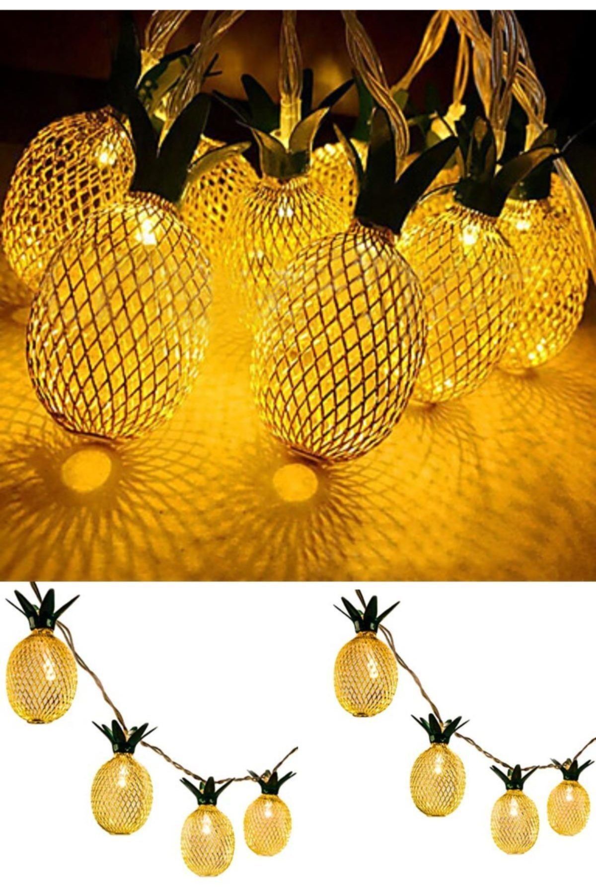 Dekoratif Pilli Pineapple Ananas Pilli Şerit Led Işık (1 Metre)