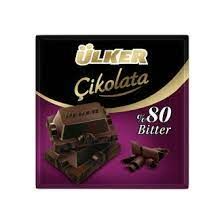 Ülker Çikolata Bitter %80 Kakao Kare 60 Gr