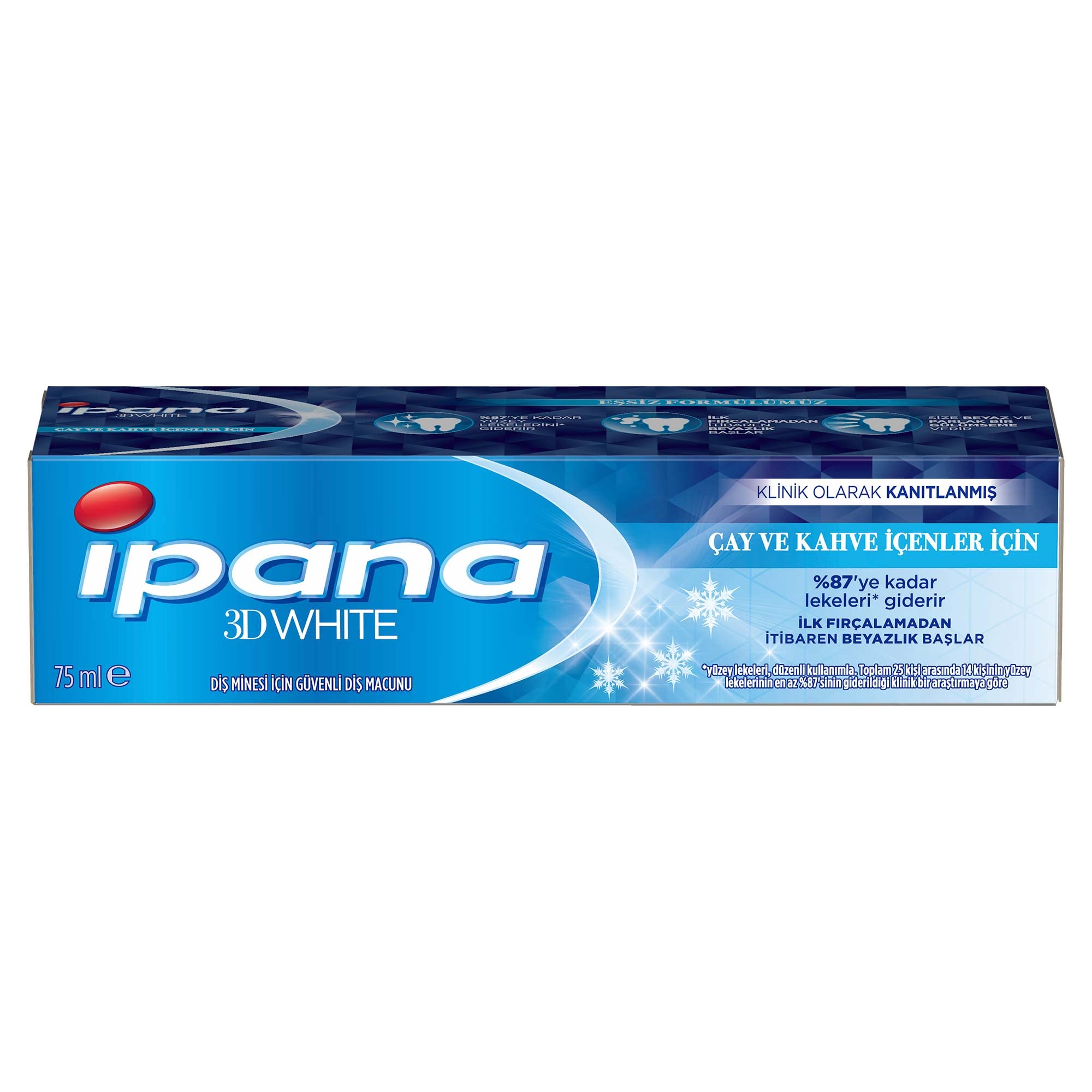 Ipana 3 Boyutlu Beyazlık Çay & Kahve İçenler için Diş Macunu 75 Ml
