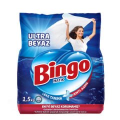 Bingo Toz Çamaşır Deterjanı Ultra Beyaz 1,5 Kg