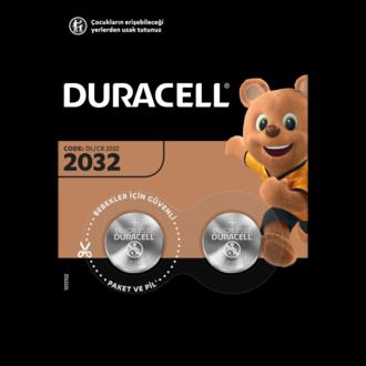 Duracell 2032 Lityum Düğme Pil 3V 2’Li Paket