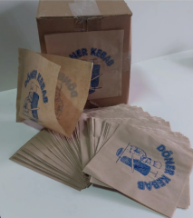 15.5x15 cm Döner Kebab Baskılı Gıda Ambalaj Kağıdı | 1000'li Paket | Kırmızı & Mavi Seçenekli