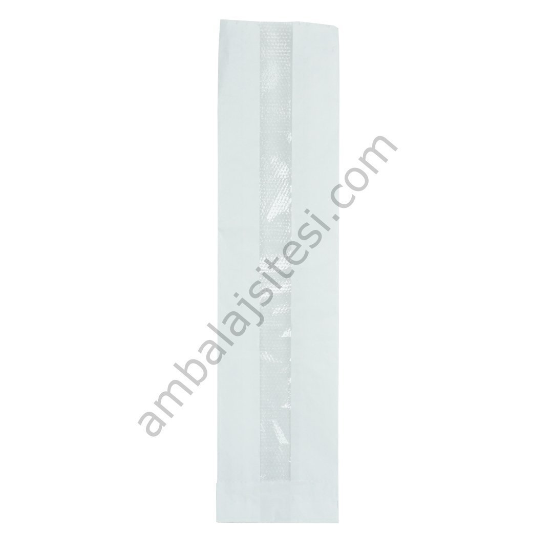 Kese Beyaz Sülfit Pencereli 9,5x37x5,5 Cm Baget