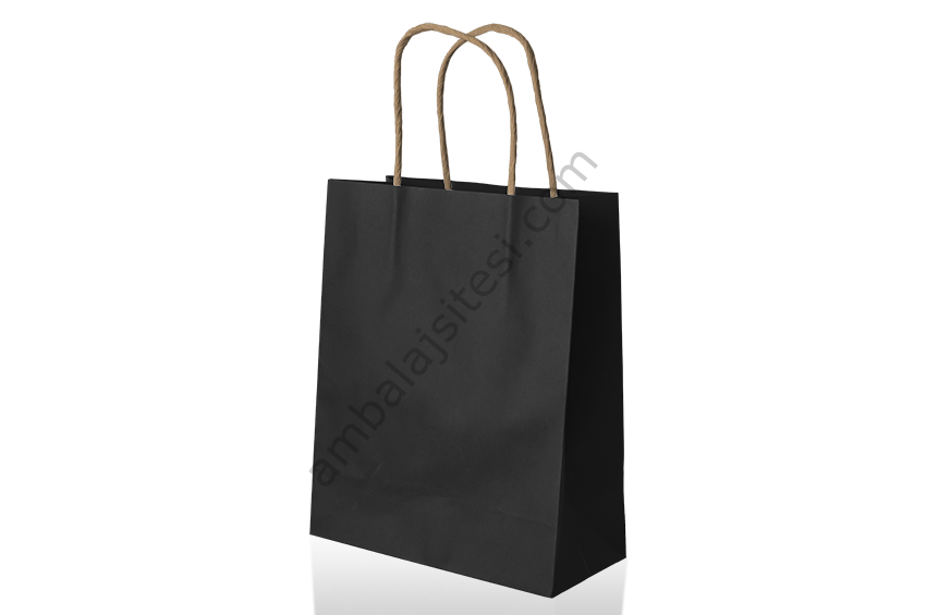 Çanta Beyaz Kraft 25x31x12 Cm Burgu Sap Kahverengi 50 Adet