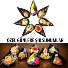 Plastik Siyah Damla Kaşık