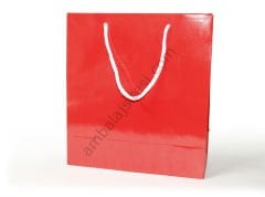 Kırmızı Karton Çanta 25x23x10 cm