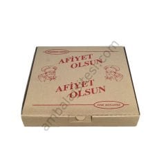 Pizza Kutusu 26x26x4 Afiyet Olsun Baskılı  100 Adet