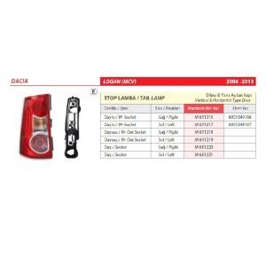 Dacia Logon (MCV) Duysuz Sol Arka Stop Lambası 2006-2013