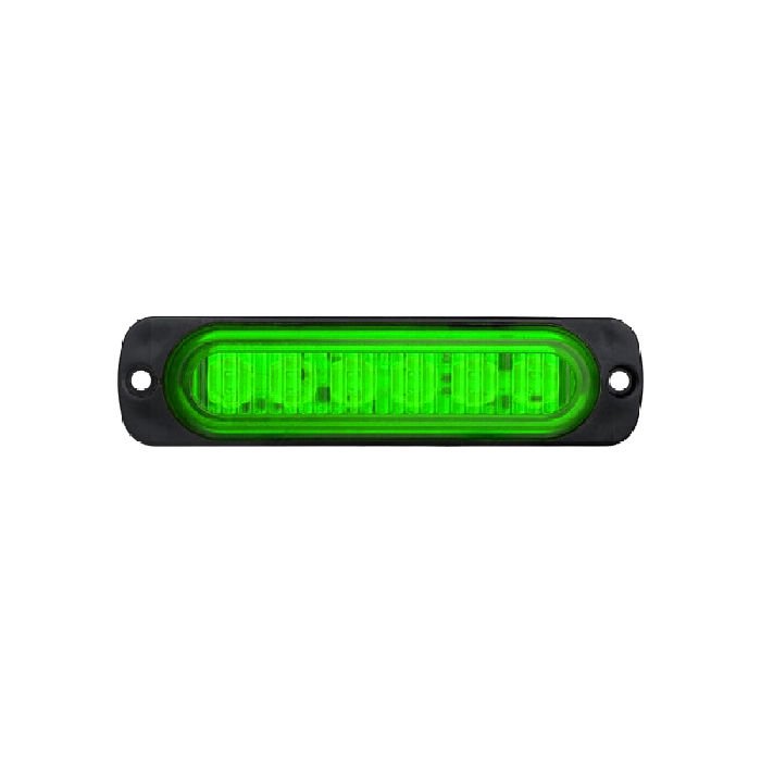 Animasyonlu Lamba Mercekli Cam 6 Led'Li 114Mm 12V-24V Yeşil - FR1272-G