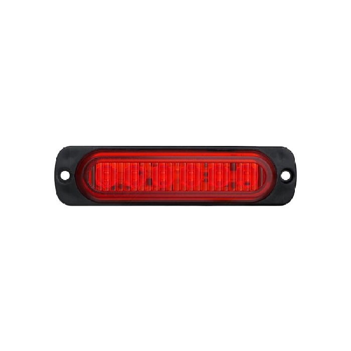 Animasyonlu Lamba Mercekli Cam 6 Led'Li 114Mm 12V-24V Kırmızı - FR1272-R