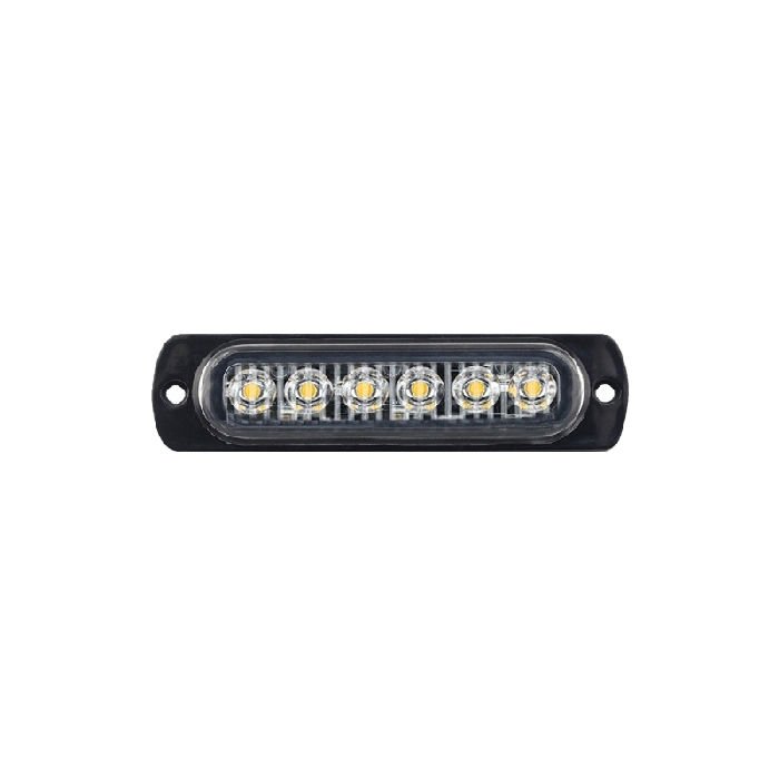 Animasyonlu Lamba Mercekli Cam 6 Led'Li 114Mm 12V-24V Beyaz - FR1272-W