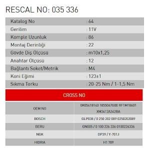 Isıtma Bujisi - Ford - Hyundai - Kia - Mazda - Suzuki - ET035336