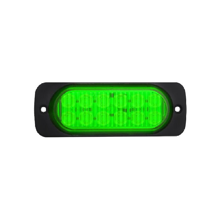 Animasyonlu Lamba Mercekli Cam 12 Led'Li 115Mm 12V-24V Yeşil - FR1278-G